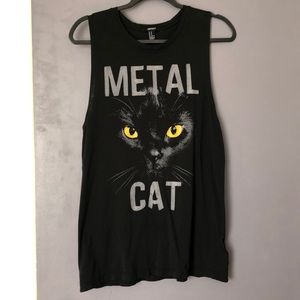 Forever 21 ⚡️Metal Cat Muscle Tank🤘